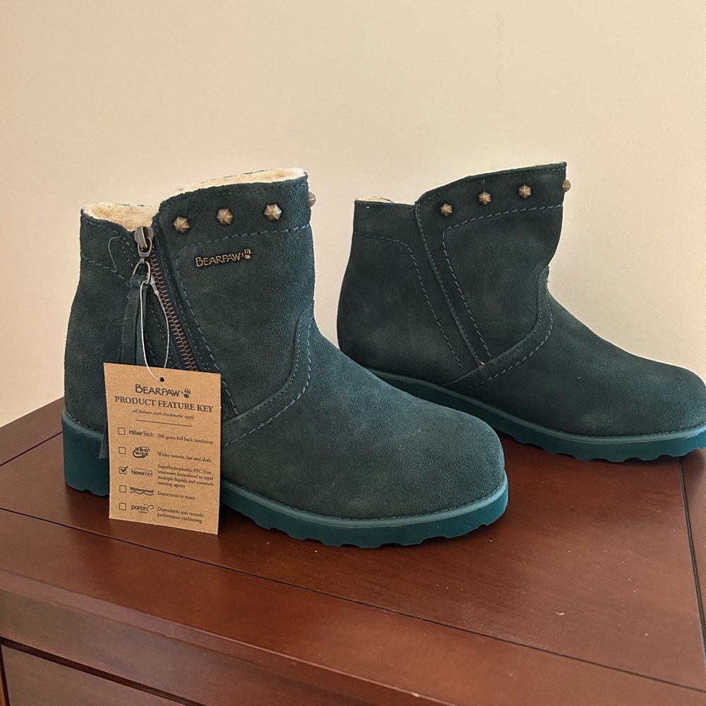 BearPaw Women’s Teal Suede Boots